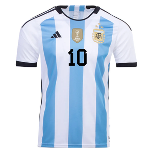 Lionel Messi Argentina 3-Star Youth Home Jersey
