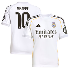 Load image into Gallery viewer, adidas Real Madrid Youth Home Jersey 2025/26 Mbappe 10