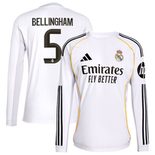 Load image into Gallery viewer, Jude Bellingham Real Madrid Long Sleeve Home Jersey 2025/26