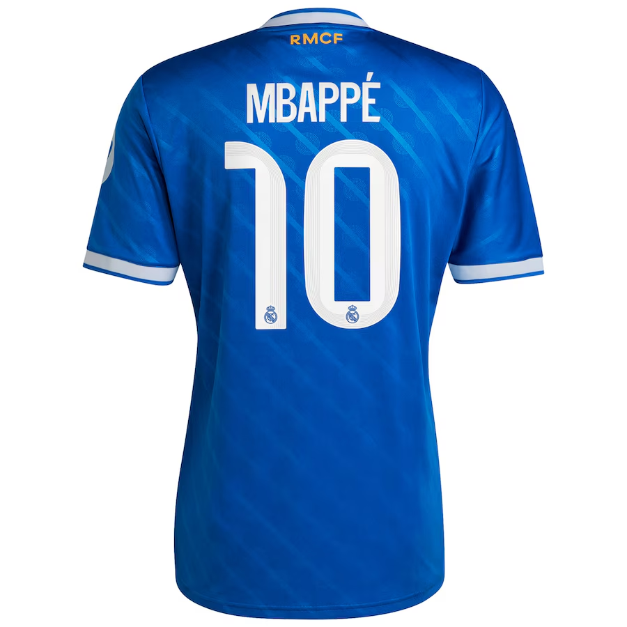 Kylian Mbappe adidas Real Madrid Third Jersey 2025/26 - Blue