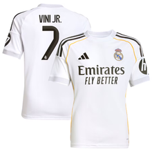 Load image into Gallery viewer, adidas Real Madrid Youth Home Jersey 2025/26 Vini Jr 7
