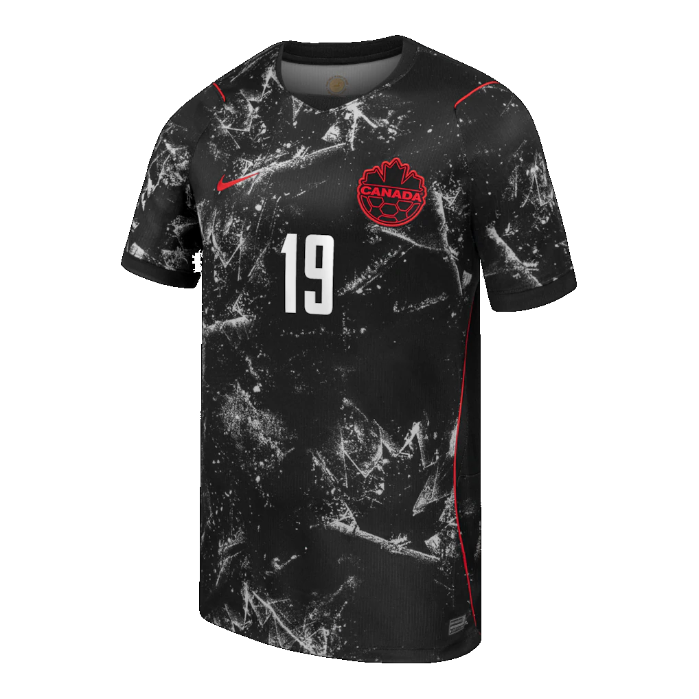 Alphonso Davies Canada Soccer Black Jersey World Cup 2026