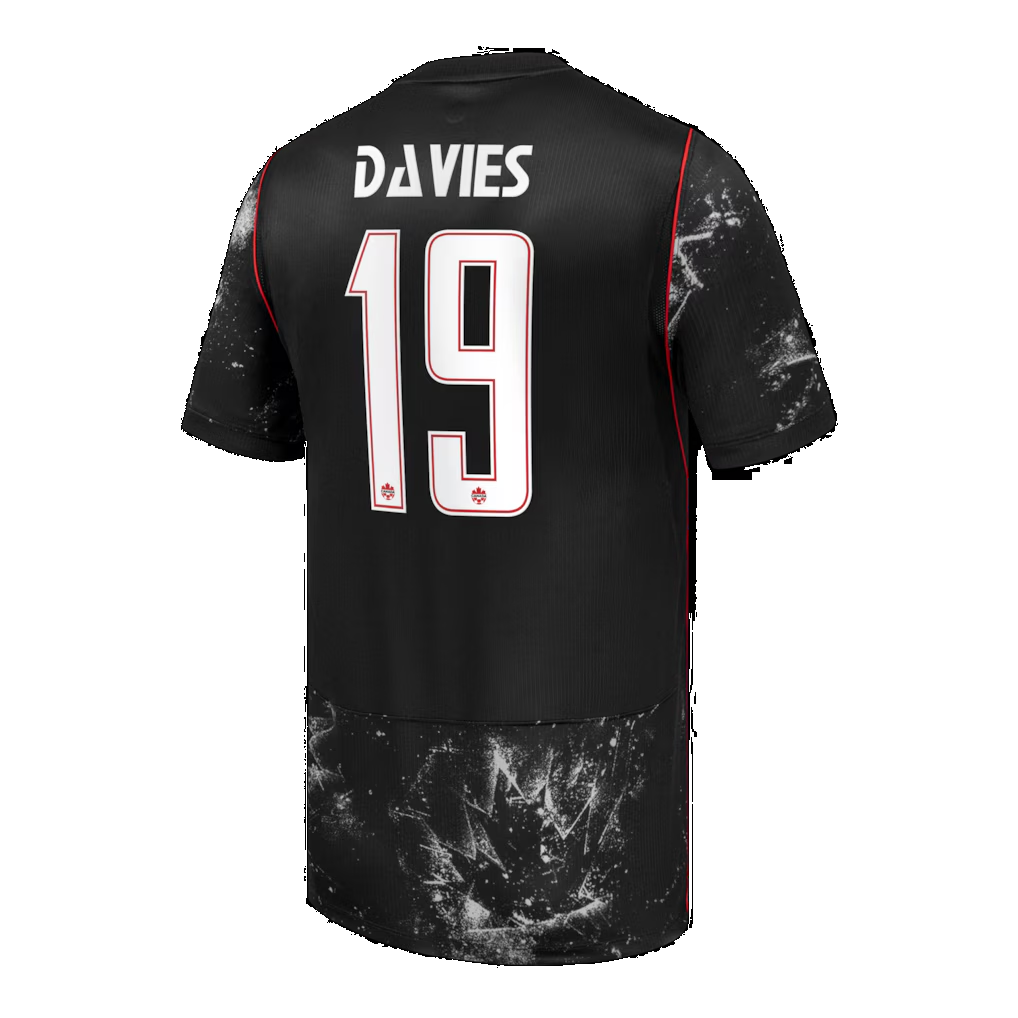 Alphonso Davies Canada Soccer Black Jersey World Cup 2026