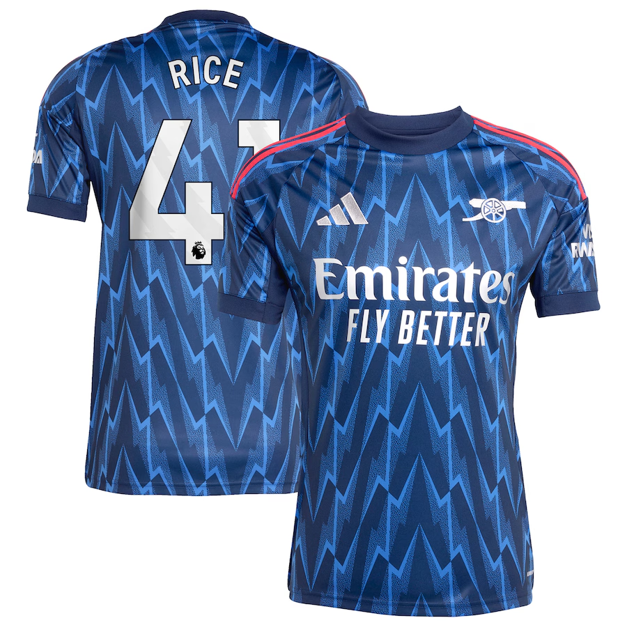 adidas Arsenal Away Jersey 2025/26 Rice 41 – Eurosport Soccer Stores