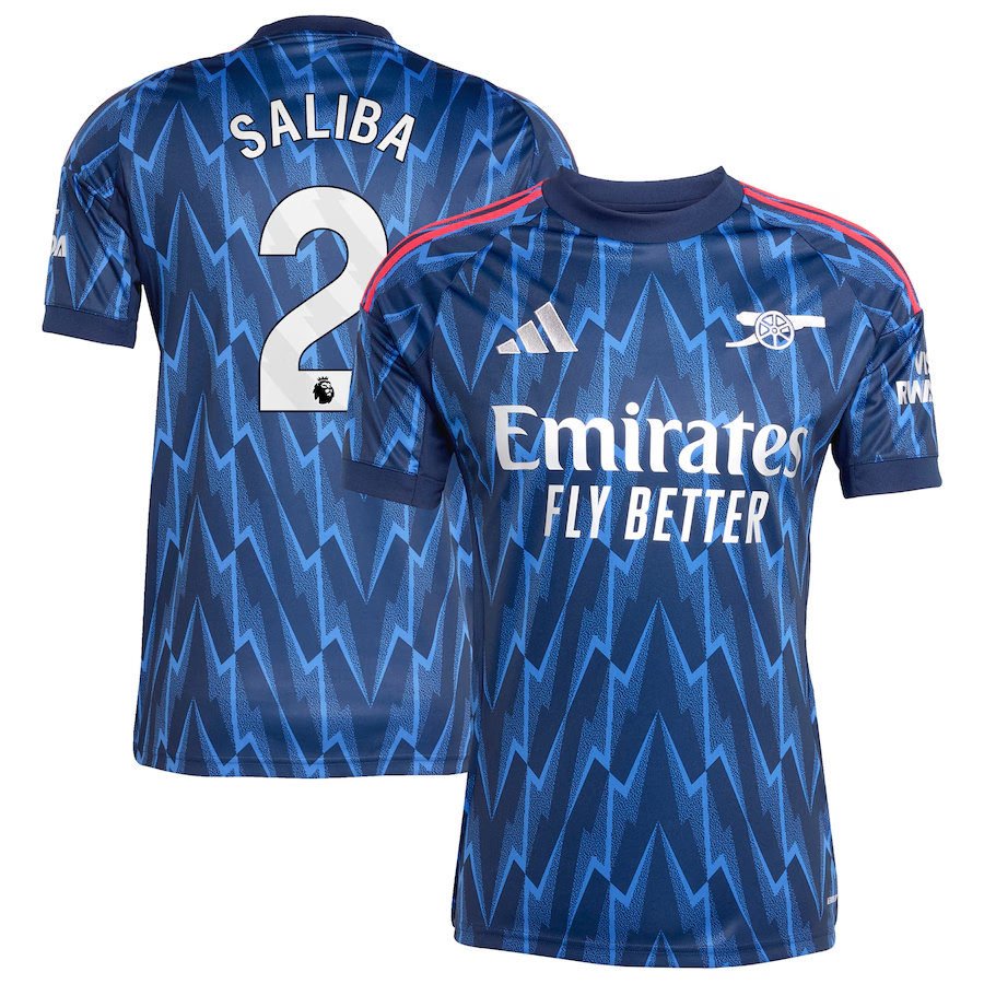 adidas Arsenal Away Jersey 2025/26 Saliba 2 – Eurosport Soccer Stores