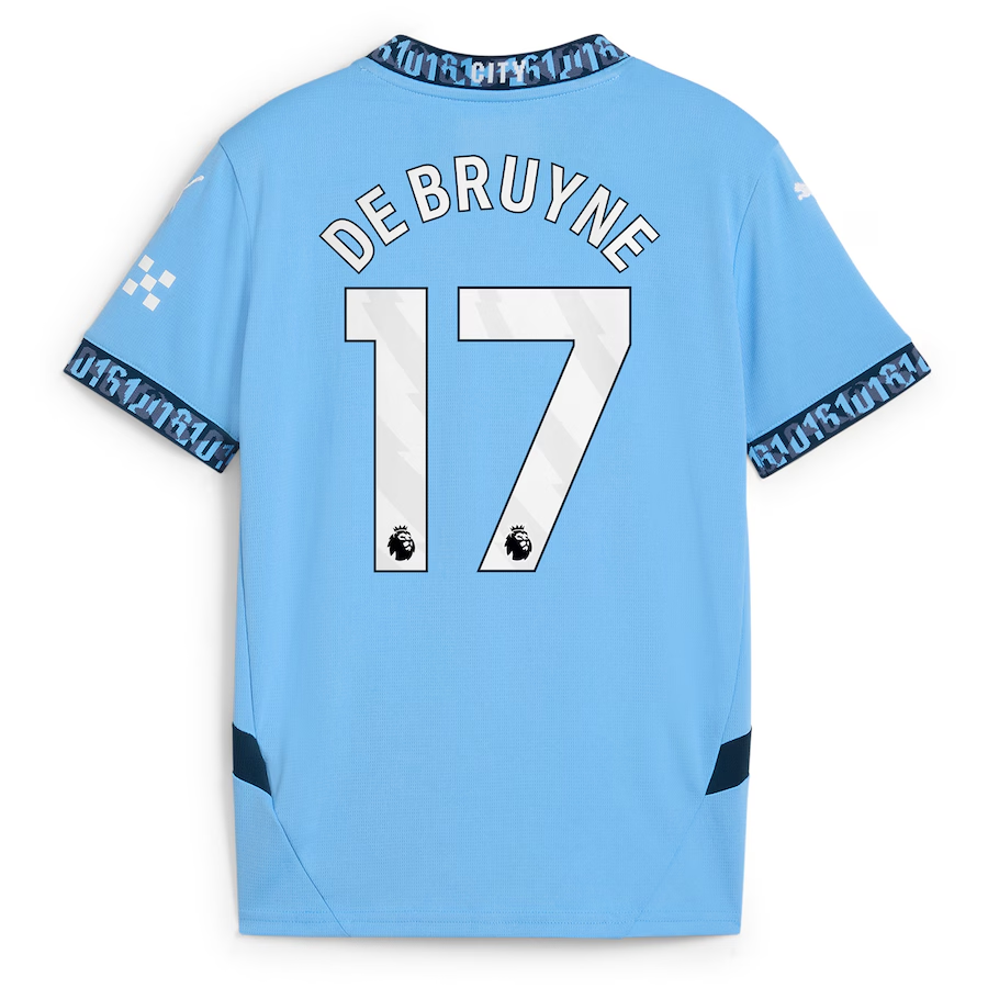 Kevin De Bruyne Manchester City Youth Home Jersey 2024/25