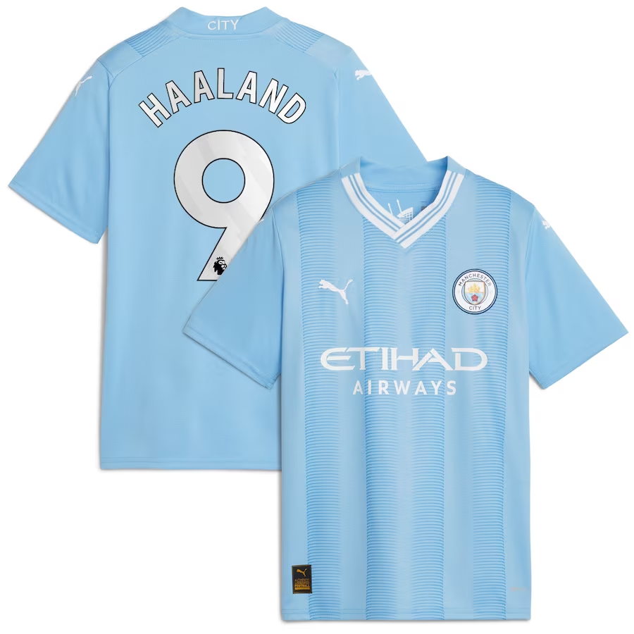Haaland Manchester City Youth Home Jersey 2023/24