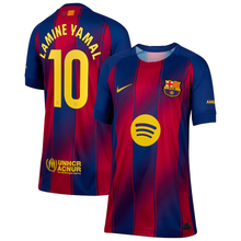 Load image into Gallery viewer, Nike Barcelona Youth Home Jersey 2025/26 Lamine Yamal 10