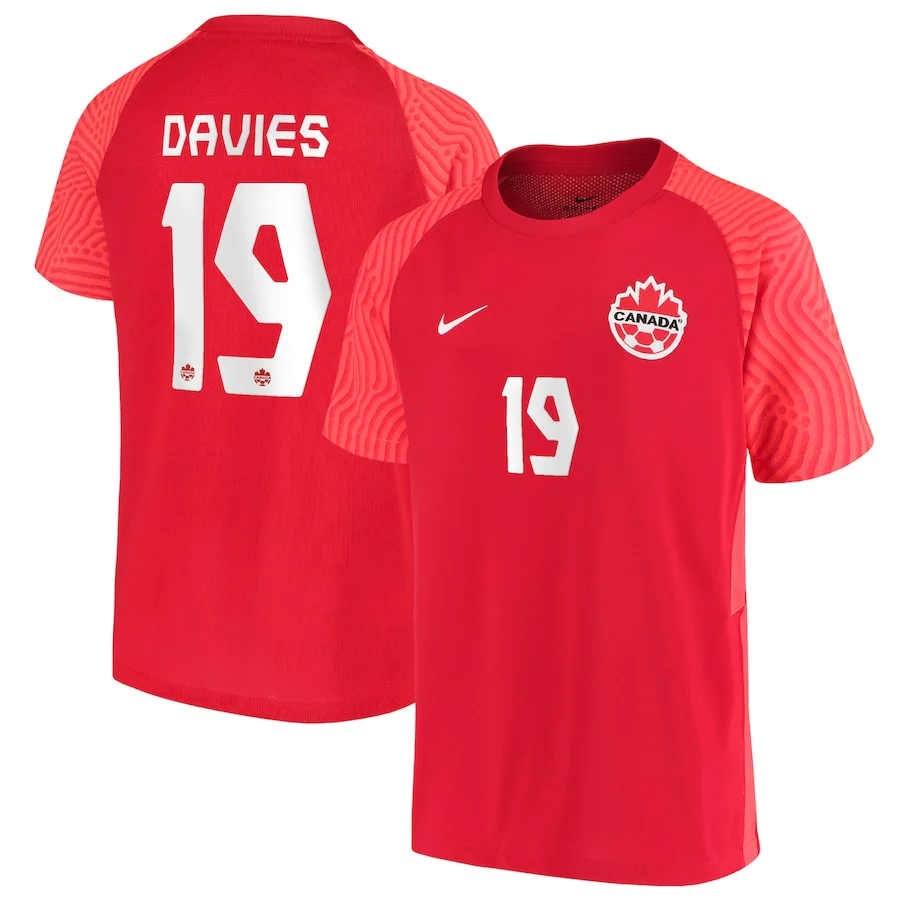 Alphonso Davies Canada Youth Home Jersey 2022/23