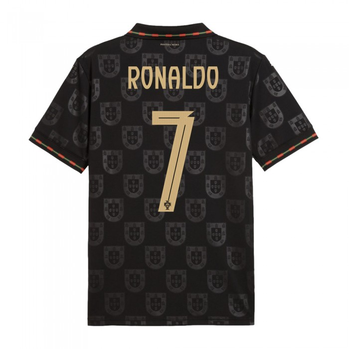 ウェア PUMA Portugal Ronaldo 7 Jersey Black Cristiano Ronaldo Puma Portugal Special Edition Black Jersey