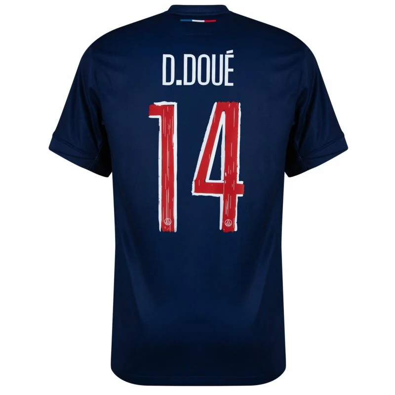 チ*ク様 PARIS SAINTGERMAIN D.DOUÉ ドゥエ 14 ユニ Nike Paris Saint-Germain PSG Home Jersey 2024/25 D.Doué 14