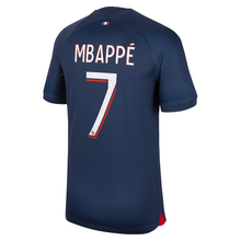 Load image into Gallery viewer, Kylian Mbappe Paris Saint-Germain PSG Youth Home Jersey 2023/24