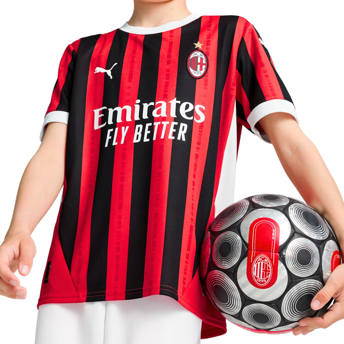 Puma AC Milan Youth Home Jersey 2024/25 Eurosport Soccer Stores