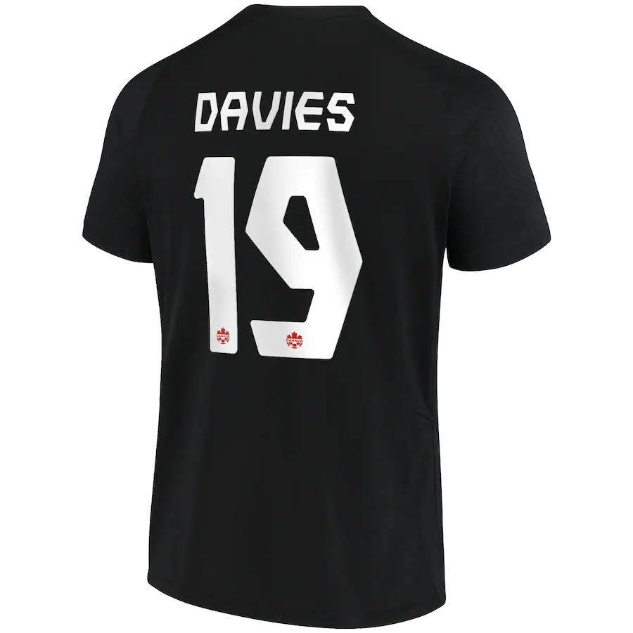 Nike Alphonso Davies Canada Black Jersey World Cup 2022