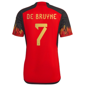 Belgium Home Jersey World Cup 2022 De Bruyne 7
