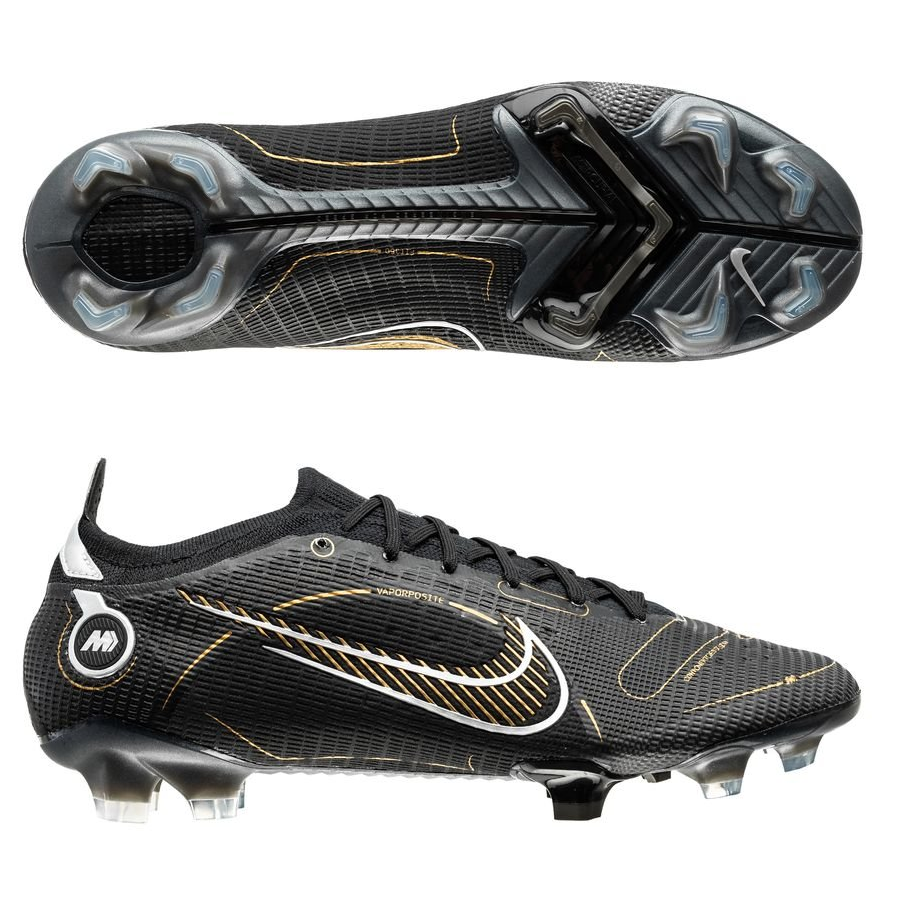 Nike Mercurial Vapor 14 Elite FG Soccer Cleats - Black & Gold
