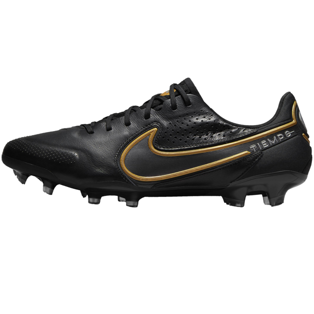Nike Tiempo Legend 9 Elite FG Cleats Black Gold Eurosport