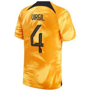 Virgil Van Dijk Netherlands Home Jersey World Cup 2022
