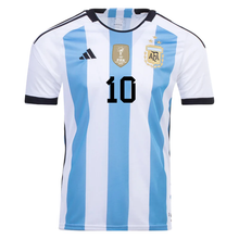 Load image into Gallery viewer, Lionel Messi Argentina Winners 3-Star Home Jersey
