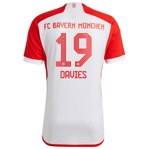 Alphonso Davies Bayern Munich Youth Home Jersey 2023/24