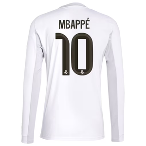 Kylian Mbappé Real Madrid Long Sleeve Home Jersey 2025/26