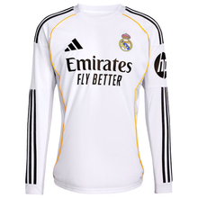 Load image into Gallery viewer, adidas Real Madrid Long Sleeve Home Jersey 2025/26
