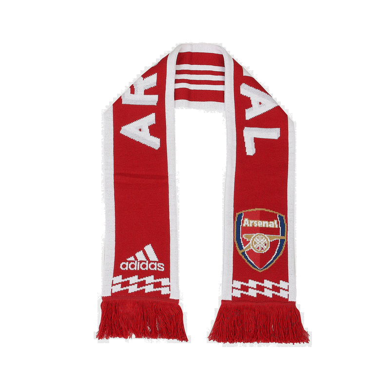 Arsenal Scarf Rapped Around adidas Arsenal FC Scarf - Red – Eurosport Soccer Stores
