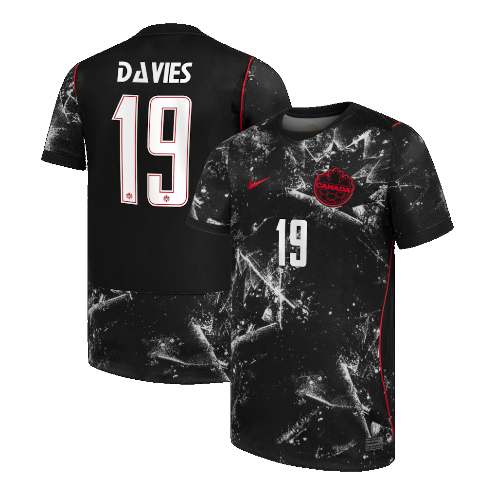 赤西仁 ユニフォーム 12 Alphonso Davies Canada Youth Black Jersey World Cup 2026