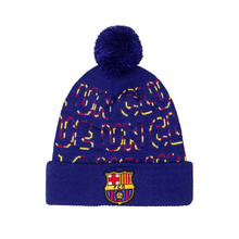 Load image into Gallery viewer, Barcelona Fan Ink Pom Beanie
