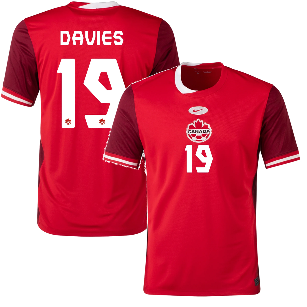 Alphonso Davies Nike Canada Home Jersey 2024 Eurosport Soccer Stores