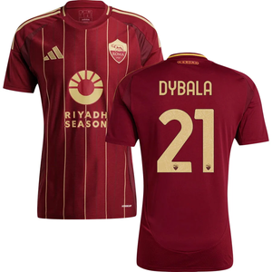 Paulo Dybala AS Roma Adidas Home Jersey 2024 25 Eurosport Soccer Stores