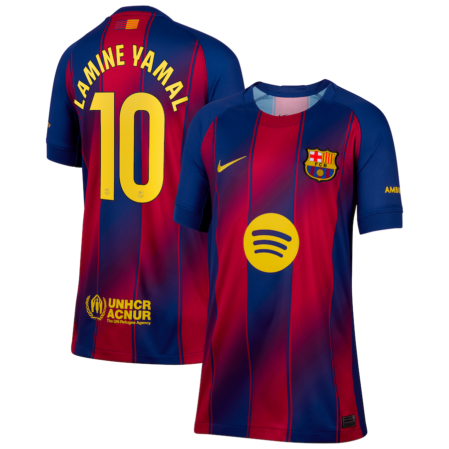 Nike Barcelona Youth Home Jersey 2025/26 Lamine Yamal 10