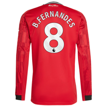 Load image into Gallery viewer, adidas Manchester United Home Long Sleeve Jersey 2025/26 B.Fernandes 8
