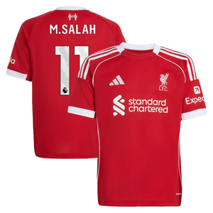 adidas Liverpool Youth Home Jersey 2025/26 M. Salah 11