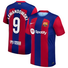 Load image into Gallery viewer, Nike FC Barcelona Home Jersey 2023/24 Lewandowski 9
