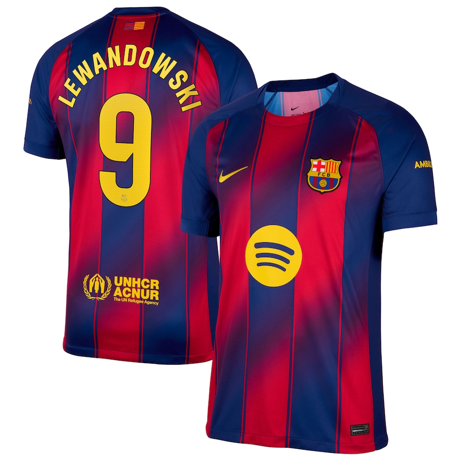 Nike Barcelona Home Jersey 2025/26 Lewandowski 9