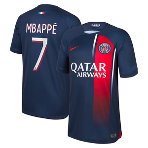 Kylian Mbappe Paris Saint-Germain PSG Youth Home Jersey 2023/24