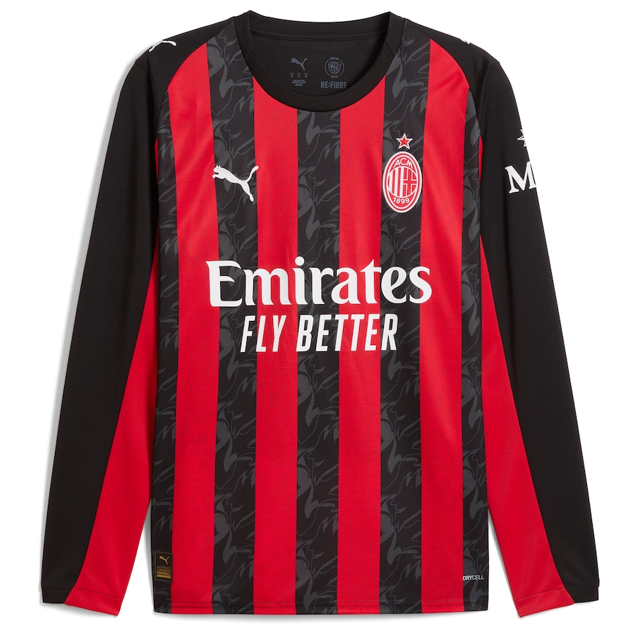 Puma AC Milan Home Long Sleeve Jersey 2025/26