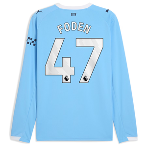 Puma Manchester City Home Long Sleeve Jersey 2025/26 Foden 47