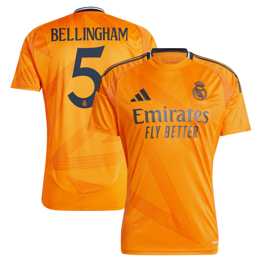 Jude Bellingham adidas Real Madrid Away Jersey 2024 25 Eurosport Soccer Stores