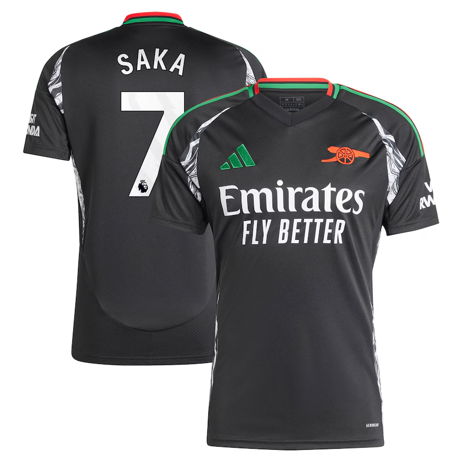 Bukayo Saka adidas Arsenal Away Jersey 2024/25