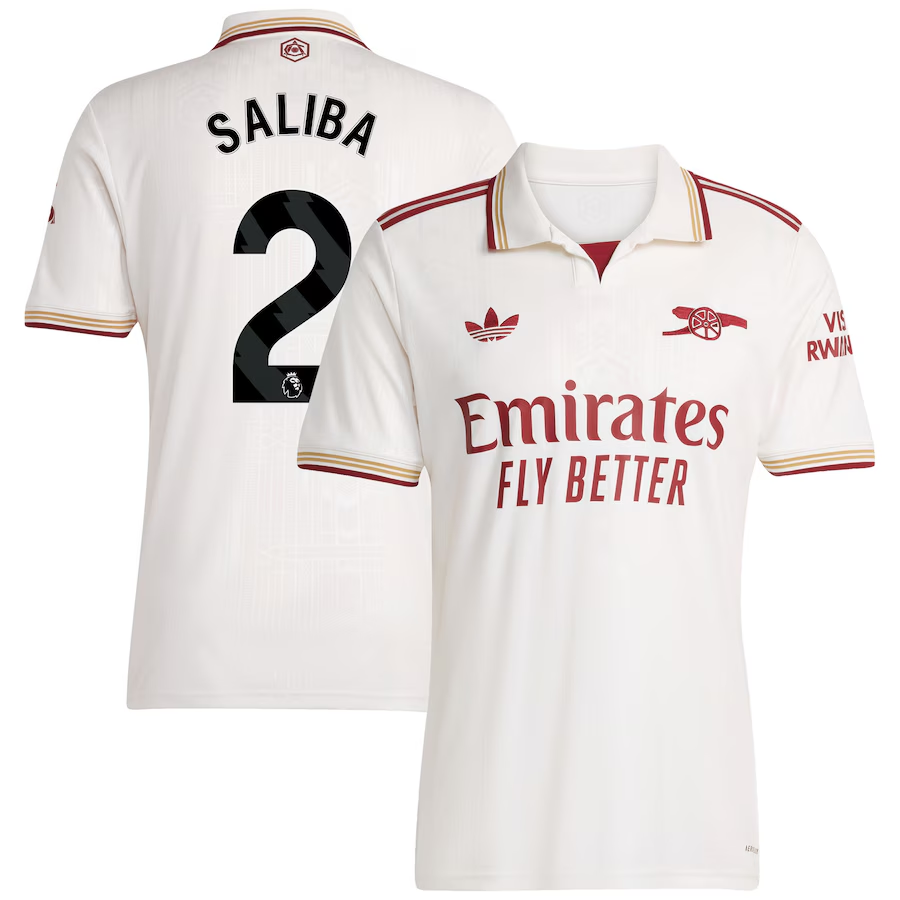 adidas Arsenal Third Jersey 2025/26 Saliba 2 – Eurosport Soccer Stores