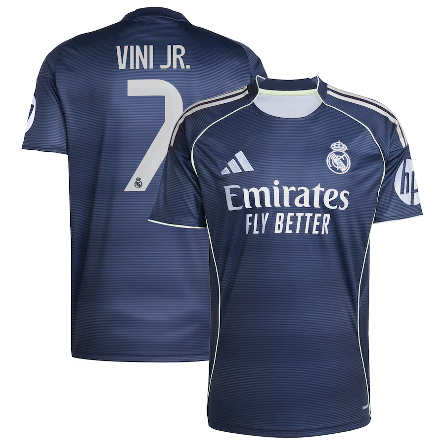Vini Jr. adidas Real Madrid Away Jersey 2025/26 – Eurosport Soccer