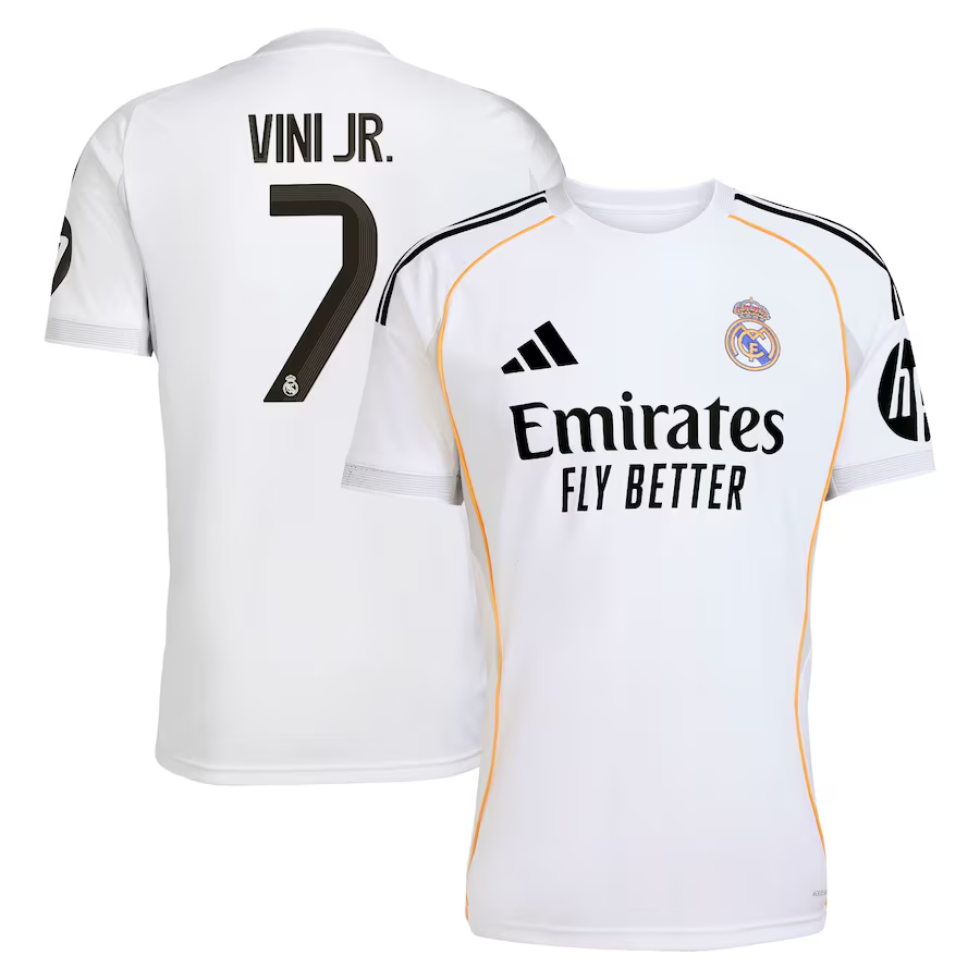 adidas Real Madrid Home Jersey 2025/26 Vini Jr. 7