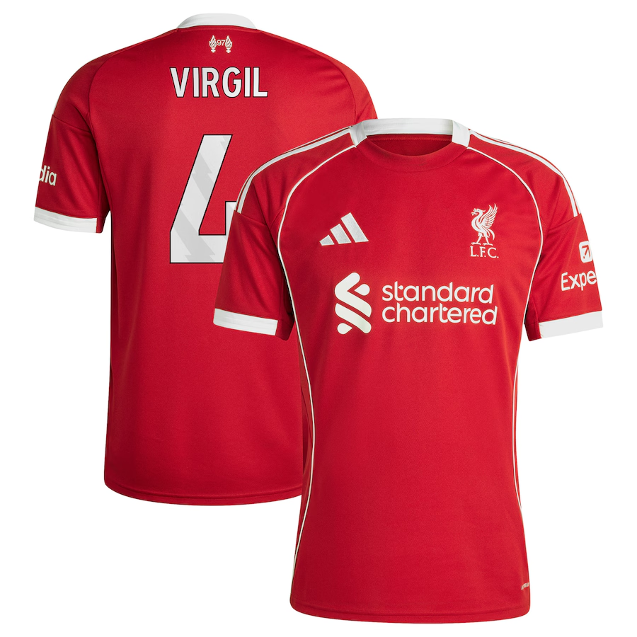 adidas Virgil van Dijk Liverpool 2025/26 Home Jersey – Eurosport