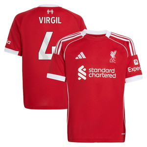 adidas Liverpool Youth Home Jersey 2025/26 Virgil 4