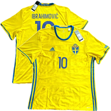 Load image into Gallery viewer, Zlatan Ibrahimovic adidas Sweden Home Jersey

