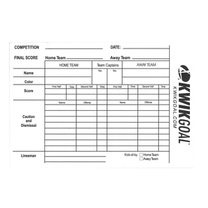 Kwikgoal Referee Score Sheets