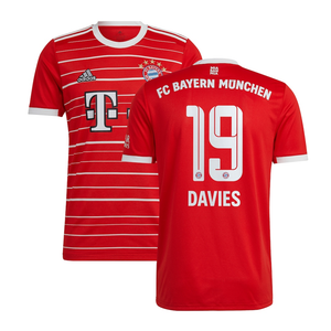 Alphonso Davies Bayern Munich Youth Home Jersey 2022/23