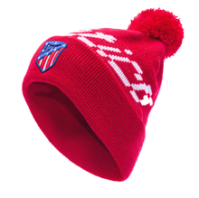 Load image into Gallery viewer, Atletico Madrid Pom Beanie
